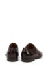 Italian-made Derby shoes in leather with monogram embossing, Dark Brown