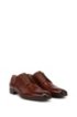 Italian-made Derby shoes in leather with monogram embossing, Brown