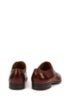 Italian-made Derby shoes in leather with monogram embossing, Brown