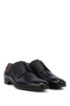 Italian-made Derby shoes in leather with monogram embossing, Dark Blue
