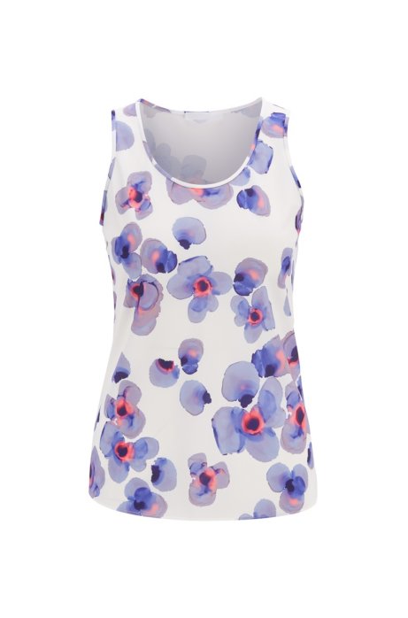 Regular-fit sleeveless top in collection print, Patterned