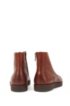 Portuguese-made lace-up boots in grained leather, Brown