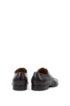 Derby shoes in polished leather with laser-cut detailing, Black