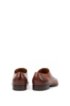 Derby shoes in polished leather with laser-cut detailing, Brown
