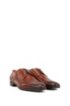 Derby shoes in polished leather with laser-cut detailing, Brown