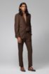 Oxford shoes in burnished leather with laser-cut panels, Brown