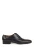 Oxford shoes in burnished leather with laser-cut panels, Dark Blue