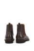 Italian-made Chelsea boots in leather with monogram panels, Dark Brown