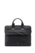 Single document case in nylon gabardine with detachable pocket, Black