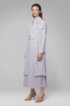 Long-length melange shirt dress with concealed placket, Light Purple