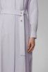 Long-length melange shirt dress with concealed placket, Light Purple