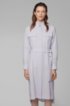 Long-length melange shirt dress with concealed placket, Light Purple