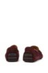 Italian-made moccasins in suede with cord details, Dark Red
