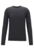 Slim-fit sweater in cotton and cashmere, Black