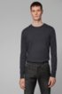 Slim-fit sweater in cotton and cashmere, Black