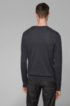 Slim-fit sweater in cotton and cashmere, Black