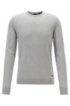 Slim-fit sweater in cotton and cashmere, Open Grey