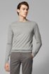Slim-fit sweater in cotton and cashmere, Open Grey