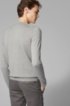 Slim-fit sweater in cotton and cashmere, Open Grey