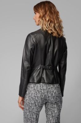 hugo boss lamb nappa leather jacket