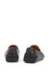 Italian-made moccasins in polished leather with hardware details, Black
