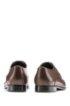 Leather cap-toe Derby shoes with stitch-and-turn seams, Brown