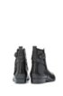 Leather Chelsea boots with buckled ankle strap, Black
