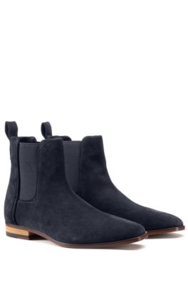 hugo boss blue suede boots