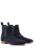 Suede Chelsea boots with a flex-foam insole, Dark Blue