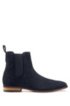 Suede Chelsea boots with a flex-foam insole, Dark Blue