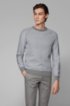 Regular-fit wool-cotton sweater in combination jacquard , Light Grey
