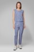 Regular-fit jumpsuit in silk with all-over print, Patterned