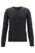 Lightweight melange sweater in cotton with cashmere, Black