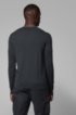 Lightweight melange sweater in cotton with cashmere, Black