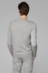 Lightweight melange sweater in cotton with cashmere, Open Grey