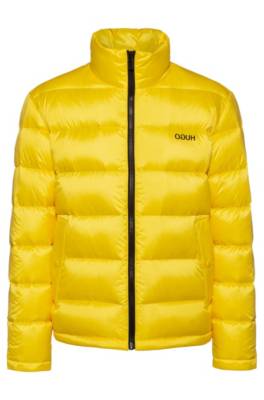 Hugo Relaxed fit Down Jacket With Reversed Logos In Yellow ModeSens