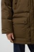 Relaxed-fit down coat with tape-trimmed hood, Dark Green