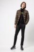 Regular-fit water-repellent down jacket with reverse logos, Dark Green