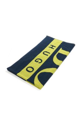 BOSS - Beach towel in cotton terry with 