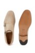 Double-monk suede shoes with blonde outsole, Beige
