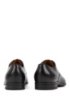 Burnished leather Oxford shoes with monogram embossing, Black
