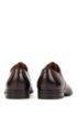 Burnished leather Oxford shoes with monogram embossing, Dark Brown