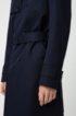 Slim-fit trench coat in water-repellent fabric, Dark Blue