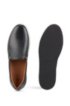 Italian-made slip-on trainers in burnished leather, Black