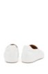 Italian-made slip-on trainers in burnished leather, White