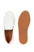 Italian-made slip-on trainers in burnished leather, White