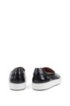Italian-made slip-on trainers in burnished leather, Dark Blue