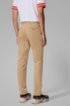 Slim-fit trousers in washed stretch cotton, Light Brown