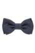 Pre-tied Italian-made bow tie in patterned silk, Dark Blue