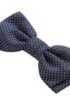 Pre-tied Italian-made bow tie in patterned silk, Dark Blue